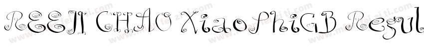 REEJI CHAO XiaoShiGB Regular字体转换